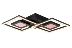 Nolo Deckenleuchte Kenny schwarz Metall B/H/L: ca. 35x6x64 cm