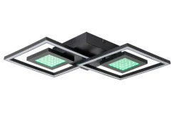 Nolo Deckenleuchte Kenny schwarz Metall B/H/L: ca. 35x6x64 cm