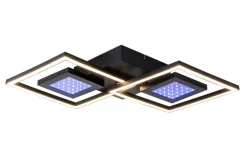Nolo Deckenleuchte Kenny schwarz Metall B/H/L: ca. 35x6x64 cm