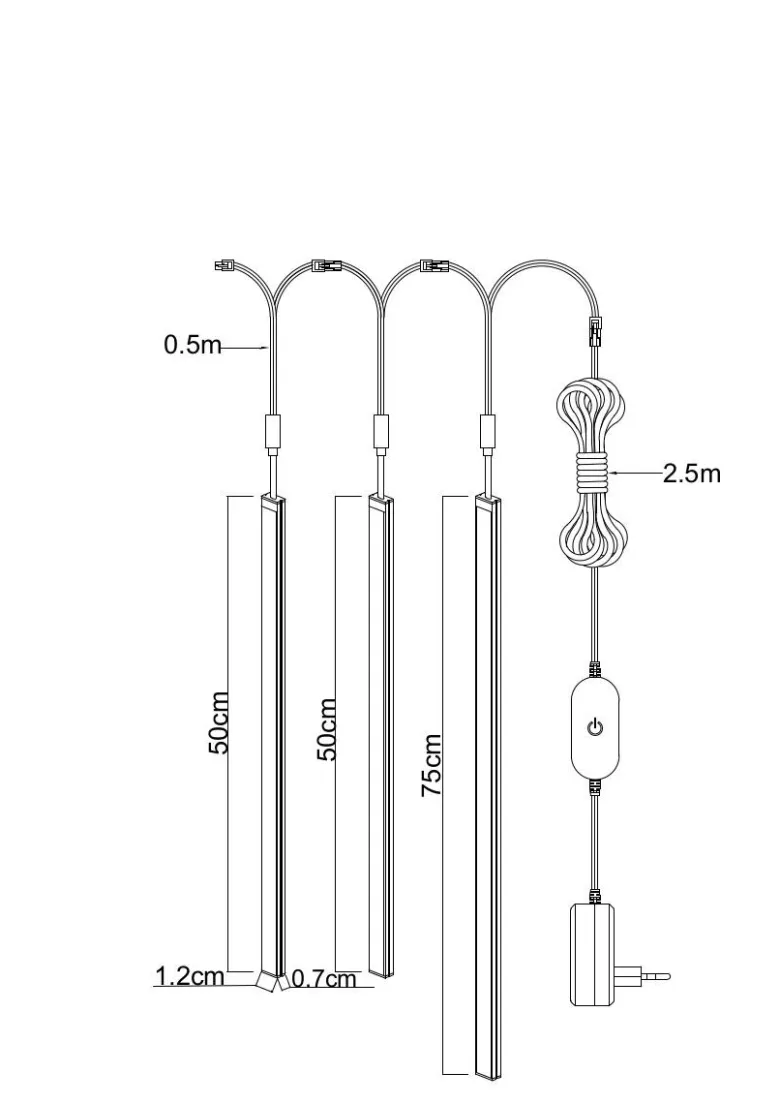 Nolo LED-Akustikpaneelbeleuchtung Line weiß