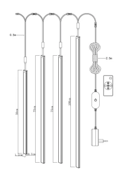 Nolo LED-Akustikpaneelbeleuchtung C16544PN L: ca. 100 cm