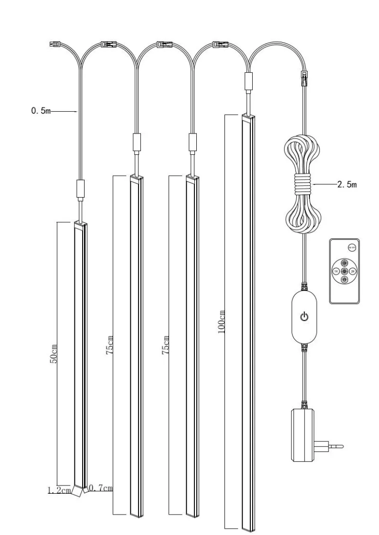 Nolo LED-Akustikpaneelbeleuchtung C16544PN L: ca. 100 cm