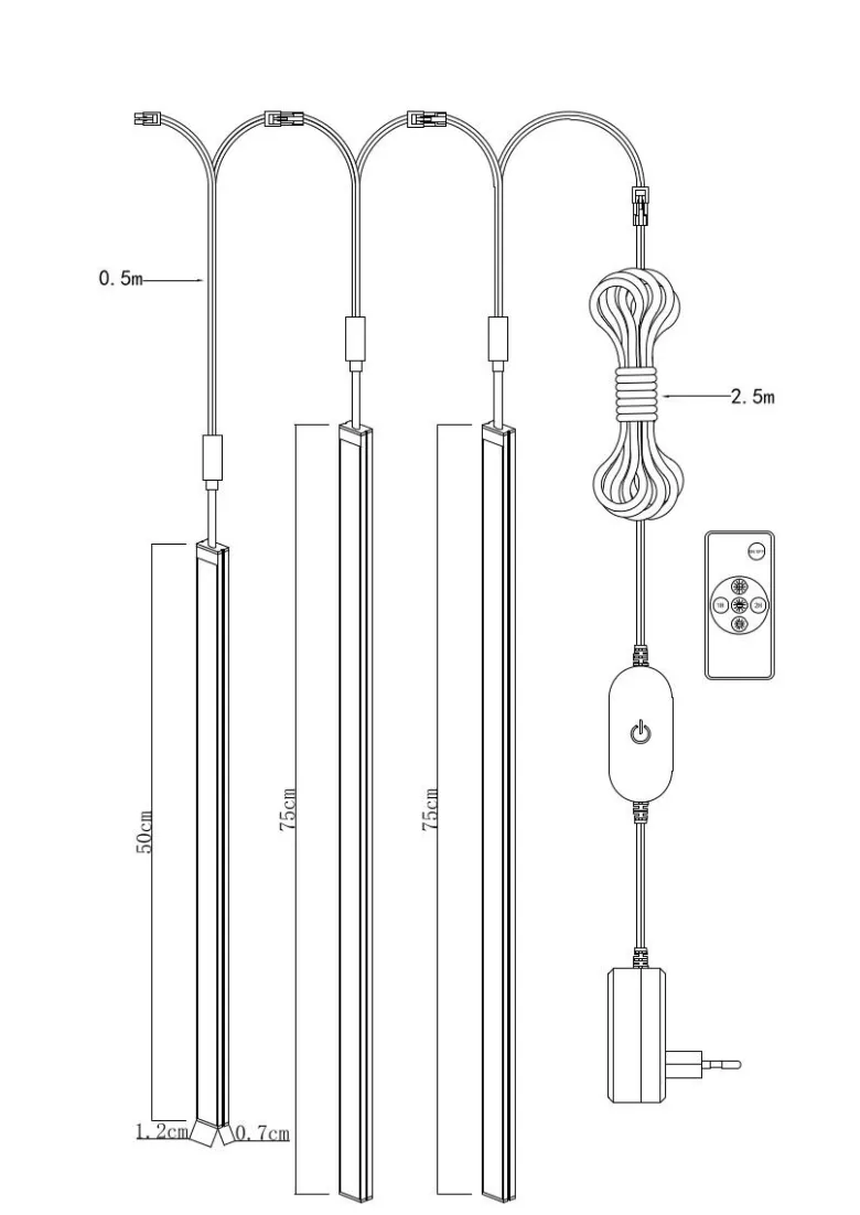 Nolo LED-Akustikpaneelbeleuchtung C16543PN L: ca. 75 cm