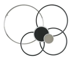 Nolo LED-Deckenleuchte Big schwarz Aluminium B/H/L: ca. 64x11x80 cm