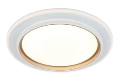 Nolo LED-Deckenleuchte Disc silber Kunststoff B/H/T: ca. 46x46x5 cm