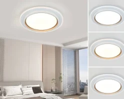 Nolo LED-Deckenleuchte Disc silber Kunststoff B/H/T: ca. 46x46x5 cm