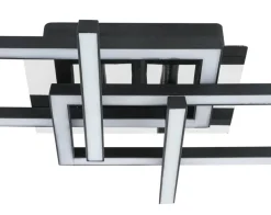 Nolo LED-Deckenleuchte Harald schwarz Chrom Kunststoff Metall B/H/L: ca. 28,5x7x42 cm 1 Brennstellen