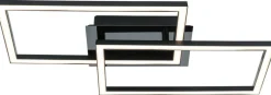 Nolo LED-Deckenleuchte Lenna schwarz Kunststoff B/H/L: ca. 50x6,5x29 cm