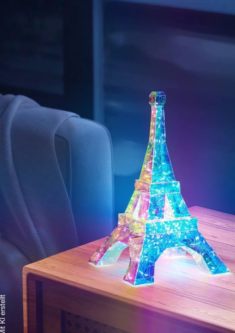 Nolo LED-Dekoleuchte Eiffelturm transparent