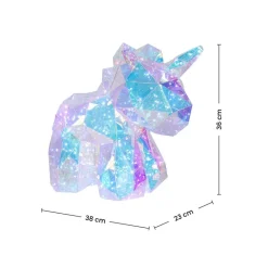 Nolo LED-Dekoleuchte Einhorn transparent Kunststoff
