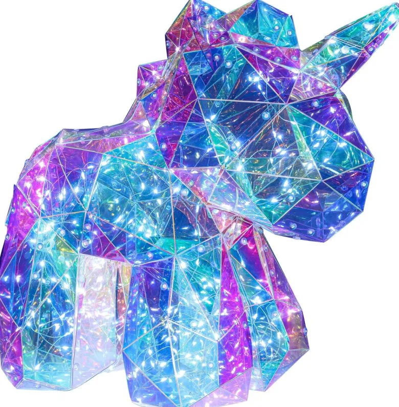 Nolo LED-Dekoleuchte Einhorn transparent Kunststoff