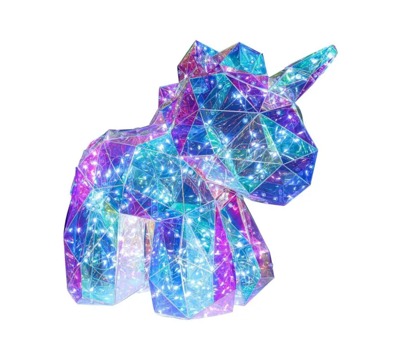 Nolo LED-Dekoleuchte Einhorn transparent Kunststoff