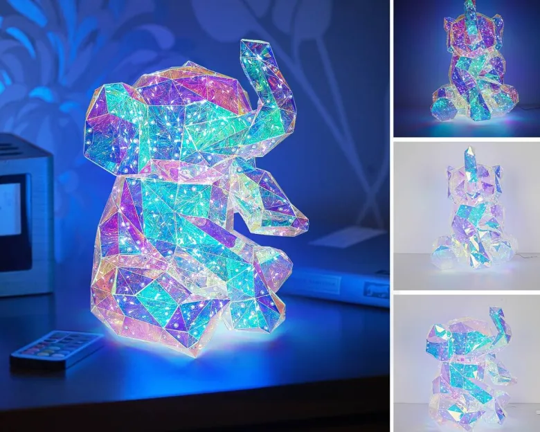 Nolo LED-Dekoleuchte Elefant transparent