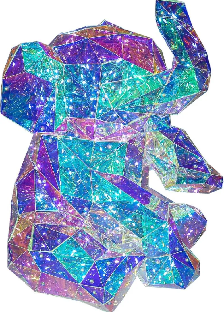 Nolo LED-Dekoleuchte Elefant transparent