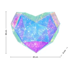 Nolo LED-Dekoleuchte Heart transparent B/H/T: ca. 45x9x38 cm