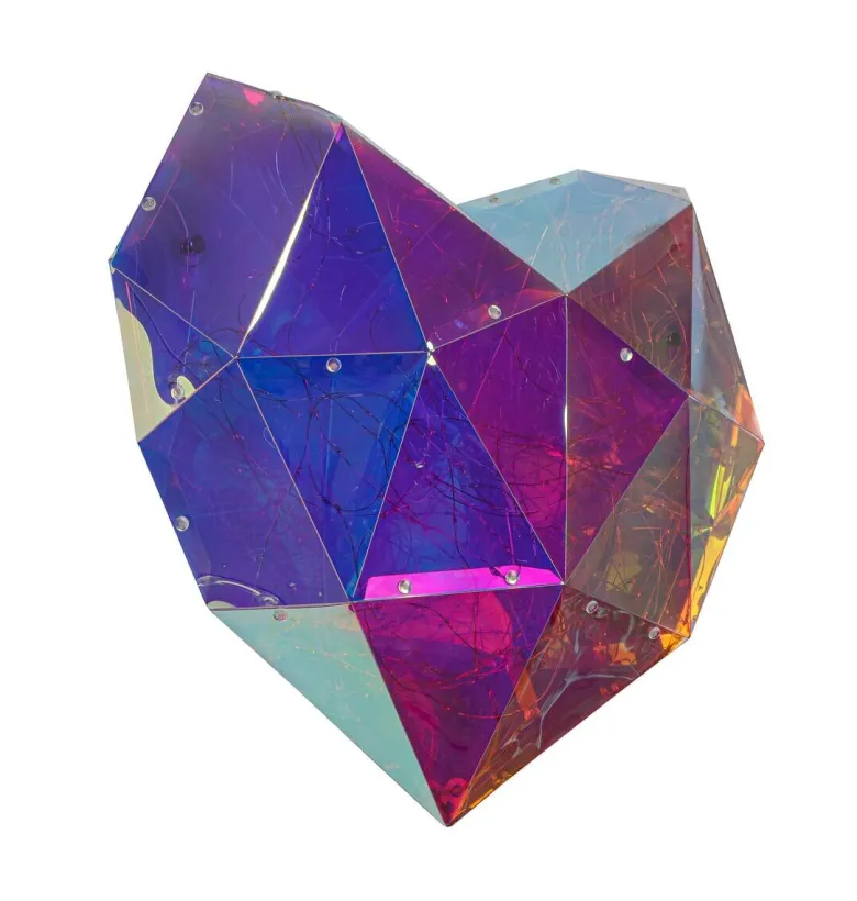 Nolo LED-Dekoleuchte Heart transparent B/H/T: ca. 45x9x38 cm