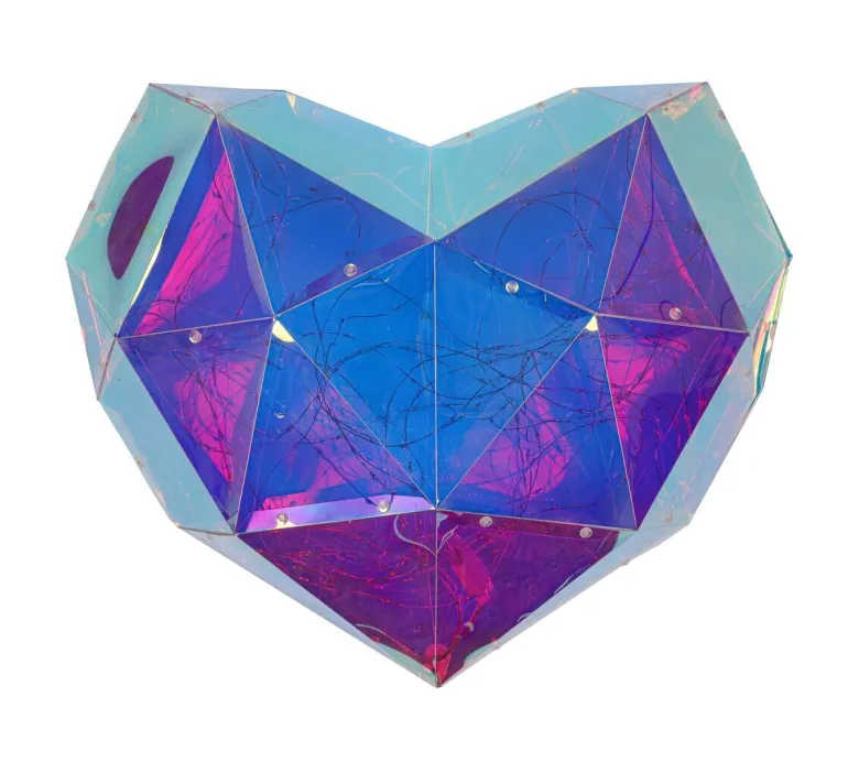 Nolo LED-Dekoleuchte Heart transparent B/H/T: ca. 45x9x38 cm