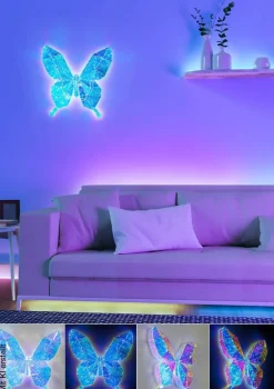 Nolo LED-Dekowandleuchte Butterfly B/H/T: ca. 46x45x8 cm