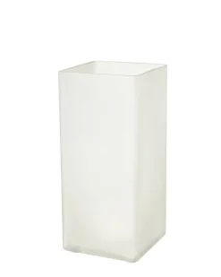 Nolo Tischleuchte Michi weiß Glas B/H/L: ca. 10x22x10 cm E14 1 Brennstellen