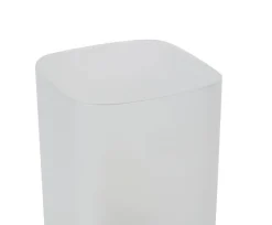Nolo Tischleuchte Paige weiß Glas B/H/L: ca. 9,5x20x9,5 cm E27 1 Brennstellen