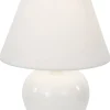 Nolo Tischleuchte Seline weiß Keramik Stoff H: ca. 24 cm E14 1 Brennstellen