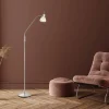 Nowa Stehlampe 41890101 nickel matt Metall Glas H/D: ca. 150x23 cm E14 1 Brennstellen
