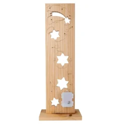Näve Leuchten LED-Dekoleuchte natur Holz B/H/T: ca. 11x60x21,5 cm