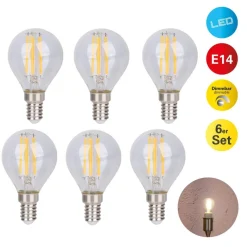 Näve Leuchten LED-Leuchtmittel 4139206 6er Pack E14
