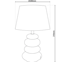 Näve Leuchten Tischleuchte 3179314 braun Keramik B/H/T: ca. 20x31x20 cm E14 1 Brennstellen