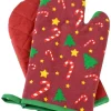 Ofenhandschuhe rot Polyester B/L: ca. 17x29 cm