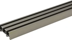 ondeco Gardinenschiene smart Edelstahloptik Metall L: ca. 260 cm 3.0 Läufe