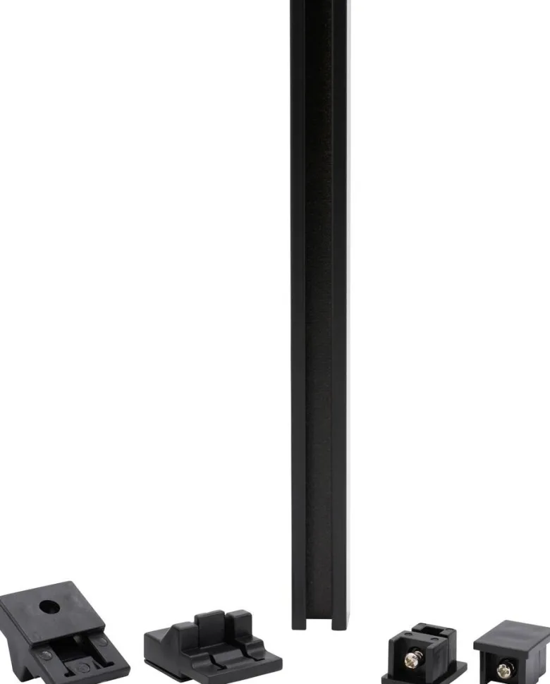 ondeco Gardinenschiene smart schwarz Metall L: ca. 200 cm 1.0 Läufe