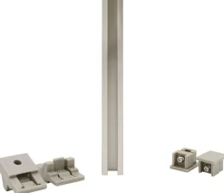ondeco Gardinenschiene smart Edelstahloptik Metall L: ca. 200 cm 1.0 Läufe