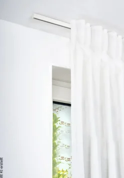 ondeco Gardinenschiene smart weiß Metall L: ca. 240 cm 1.0 Läufe