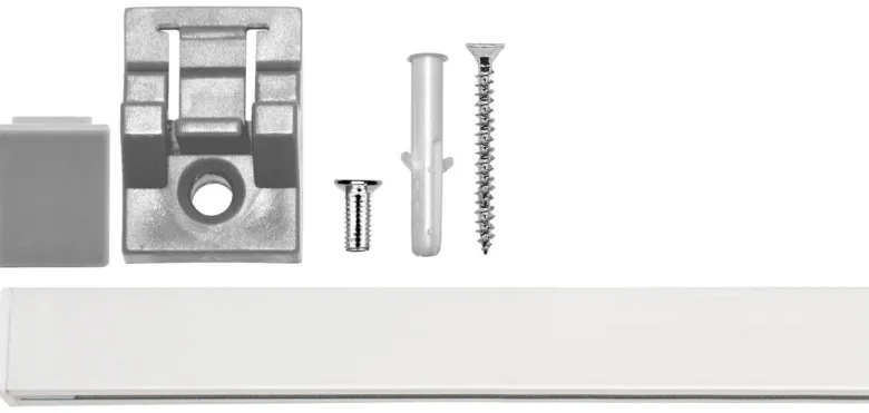 ondeco Gardinenschiene smart weiß Metall L: ca. 240 cm 1.0 Läufe