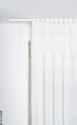 ondeco Gardinenschiene smart weiß Metall L: ca. 240 cm 1.0 Läufe