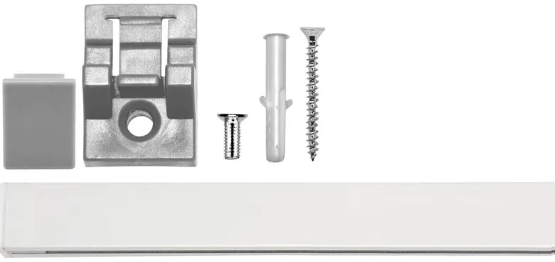 ondeco Gardinenschiene smart weiß Metall L: ca. 160 cm 1.0 Läufe