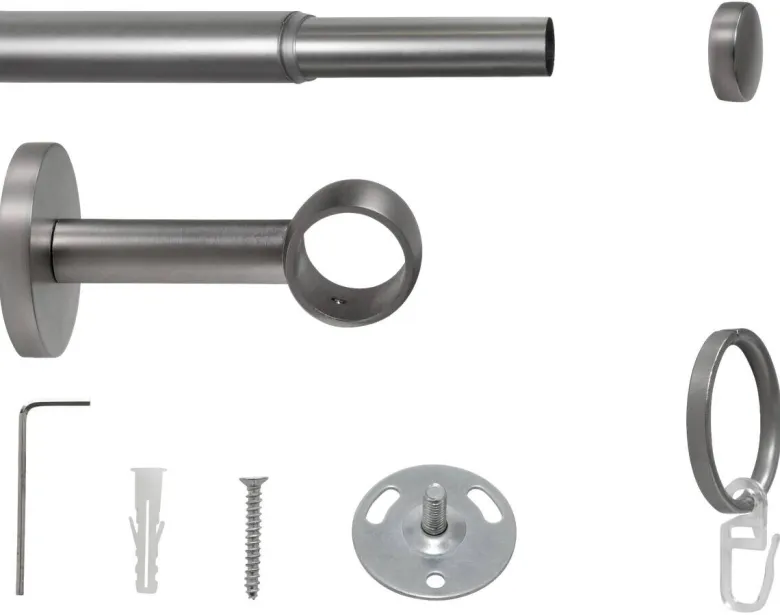 ondeco Stilgarnituren cap-noble Edelstahloptik Metall ausziehbar von ca. 120 bis 210 cm 1.0 Läufe
