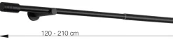 ondeco Stilgarnituren rillcube schwarz Metall ausziehbar von ca. 120 bis 210 cm 1.0 Läufe