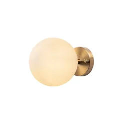 Opviq Wandleuchte Atmaca bronze Glas Metall B/H/T/L/D: ca. 15x24x15x15x15 cm E14 1 Brennstellen