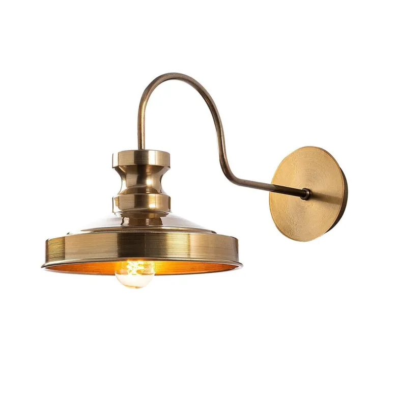 Opviq Wandleuchte Berceste gold Metall B/H/T/L: ca. 42x23x42x22 cm E27 1 Brennstellen
