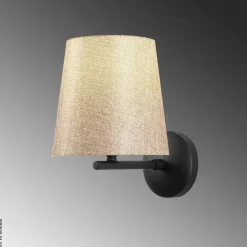 Opviq Wandleuchte creme schwarz Metall B/H/L: ca. 22x26x18 cm E27 1 Brennstellen