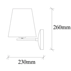 Opviq Wandleuchte creme schwarz Metall B/H/L: ca. 22x26x18 cm E27 1 Brennstellen