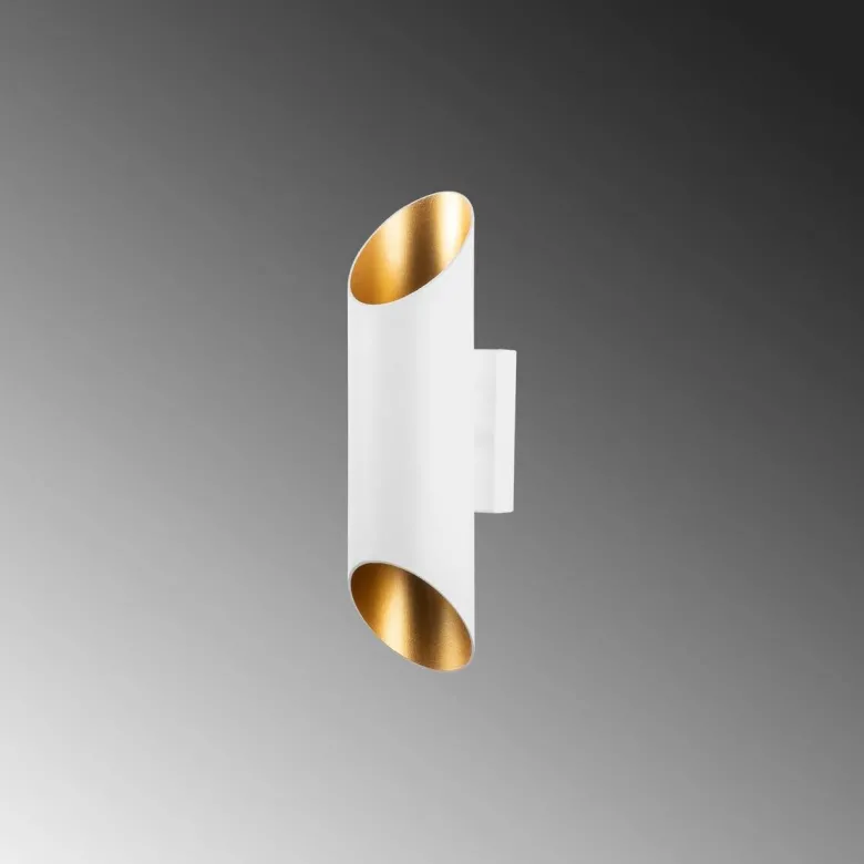 Opviq Wandleuchte Cut weiß Metall B/H/T/L/D: ca. 12x30x12x8x8 cm G9 2 Brennstellen
