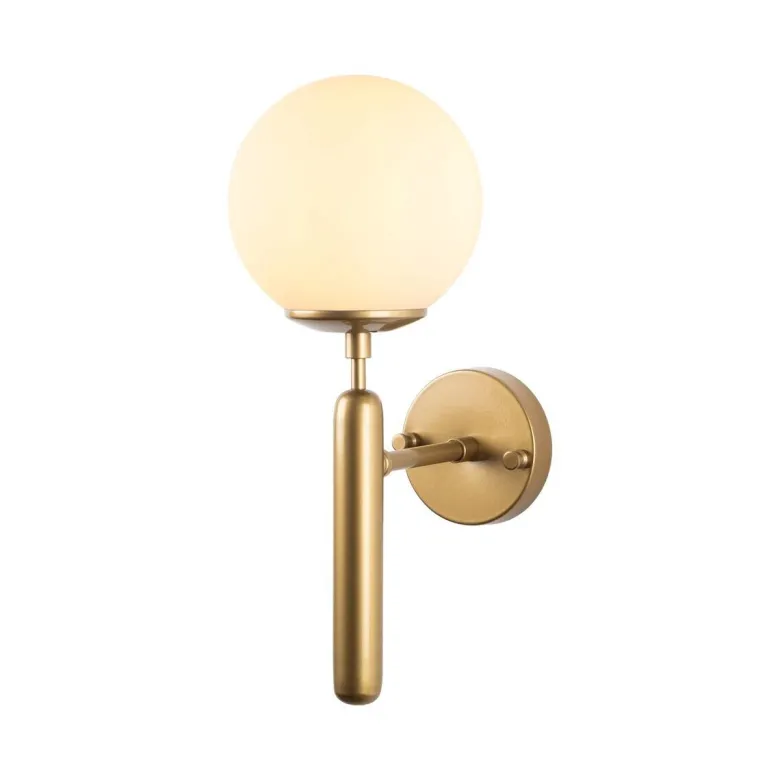 Opviq Wandleuchte gold Glas Metall B/H/L: ca. 20x40x15 cm E14 1 Brennstellen