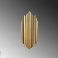Opviq Wandleuchte gold Metall B/H/L: ca. 8x40x18 cm E14 1 Brennstellen
