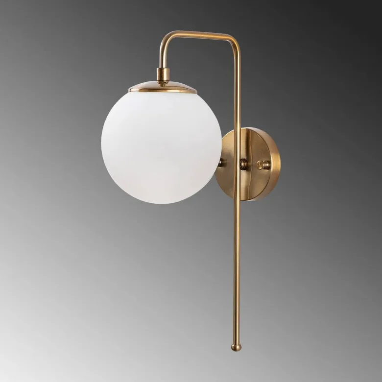 Opviq Wandleuchte Viran bronze Metall Glas B/H/T/L/D: ca. 28x43x28x15x15 cm E14 1 Brennstellen