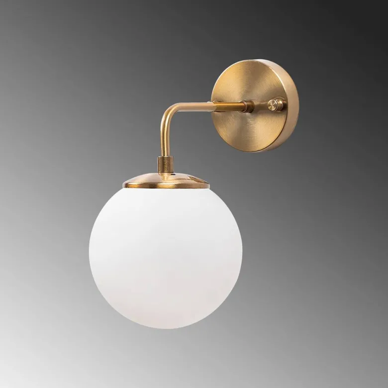 Opviq Wandleuchte Viran bronze Metall Glas B/H/T/L/D: ca. 27x25x27x15x15 cm E14 1 Brennstellen