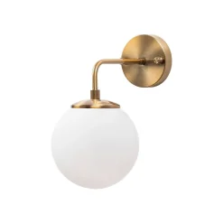 Opviq Wandleuchte Viran bronze Metall Glas B/H/T/L/D: ca. 27x25x27x15x15 cm E14 1 Brennstellen