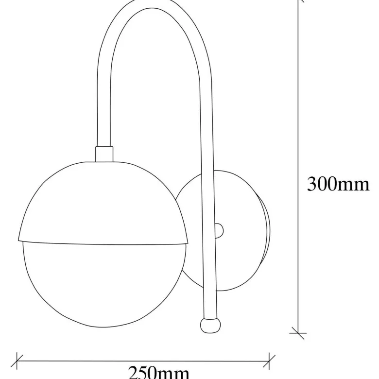 Opviq Wandleuchte weiß Metall Glas B/H/L: ca. 25x30x15 cm E27 1 Brennstellen
